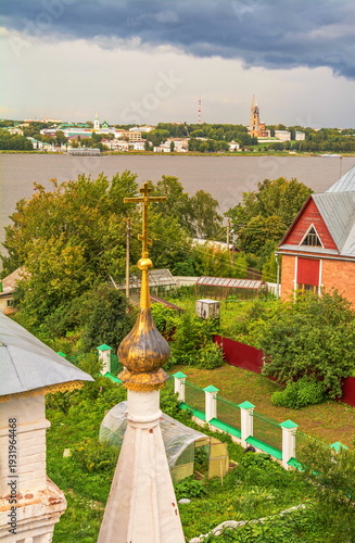 The ancient Russian city of Kostroma. View from above