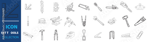 Abstract blue background with colorful office paperclips