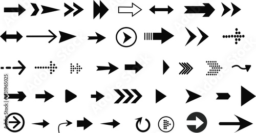 Arrow Icons Bundle for Web and UI Design - Editable Arrow Symbol Collection for Interface an Infographics - arrow, arrows, arrow icon, arrow icons, navigation, direction, pointer, forward, backward, 