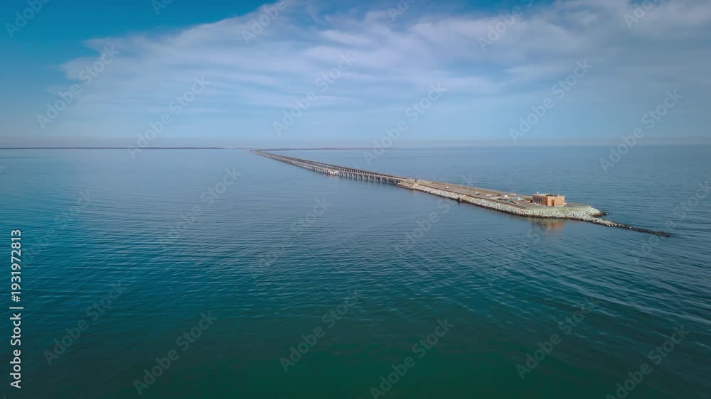 custom made wallpaper toronto digitalAerial cinematic view of the Chesapeake Bay Bridge-Tunnel trestle and island in the Hampton Roads region of Virginia