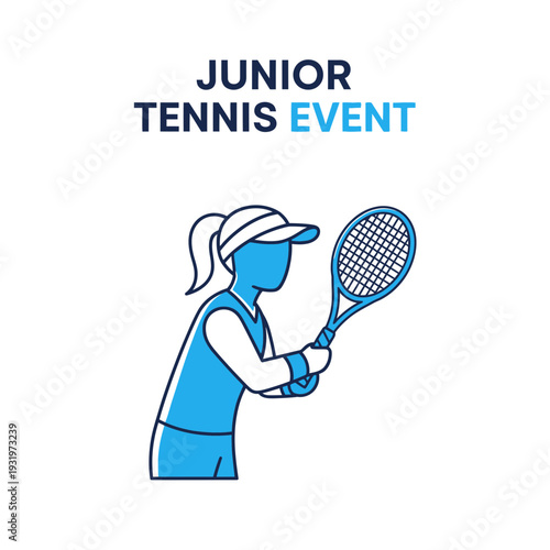 Depicting A Young Female Tennis Player Preparing For A Junior Tournament Competition