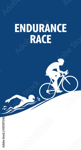 Depicting Endurance Race Competition: Swimming, Cycling, and Athletic Performance for Victory