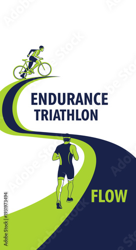 Depicting Endurance Triathlon: An Athlete's Journey Through Cycling, Running and Flow