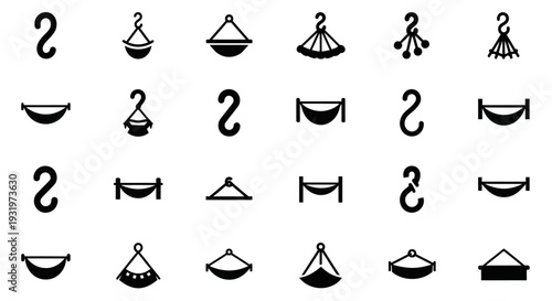 Collection of Various Tent Illustrations Displayed in a Grid Format on a Plain Background from a Direct Viewpoint