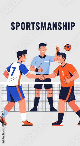 Depiction Of Sportsmanship In Competitive Games, Featuring Fair Play And Agreement Between Players