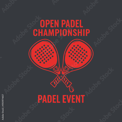 Distinctive Padle Tournament Branding and Graphic Design: A Championship Event Illustration