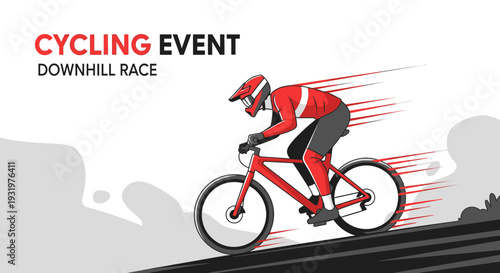 Downhill Cycling Event: A Dynamic Illustration of Speed and Competition in Mountain Biking