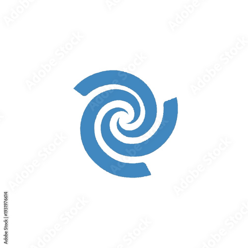 Blue Spiral Logo Design Element.