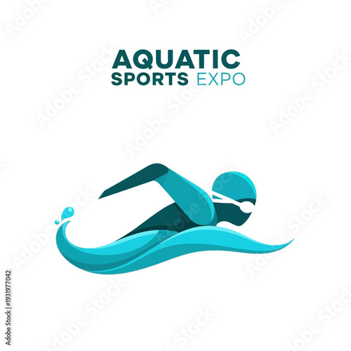 Dynamic Aquatic Sports Exposition: Vivid Illustration of Competitive Swimming and Water Movement