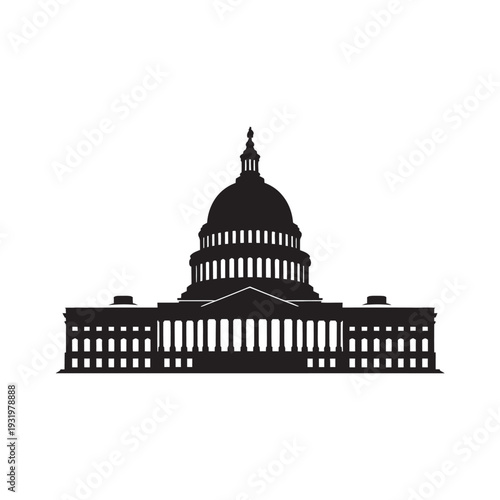 United states capitol building vector icon sign graphic illustration