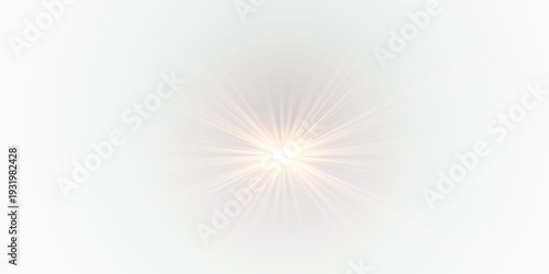 PNG glowing delicate star with sparkle effect. Glowing yellow light, sun-like stars.