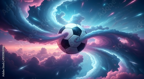 Soccer ball in a cosmic vortex
