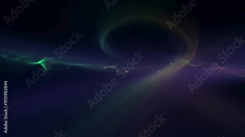 Cosmic Swirl: Abstract Light Motion in a 3D Space Animation