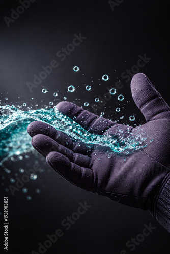 Cybersecurity Firewall Concept Showing Liquid Threat Deflection