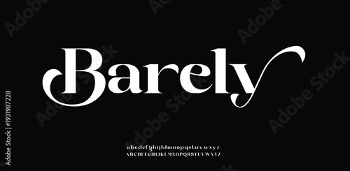 Barely Typography Logo on Black Background