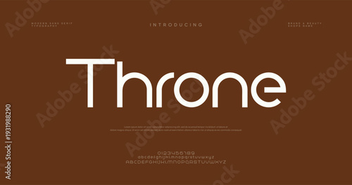 Modern Throne Typography Design Concept