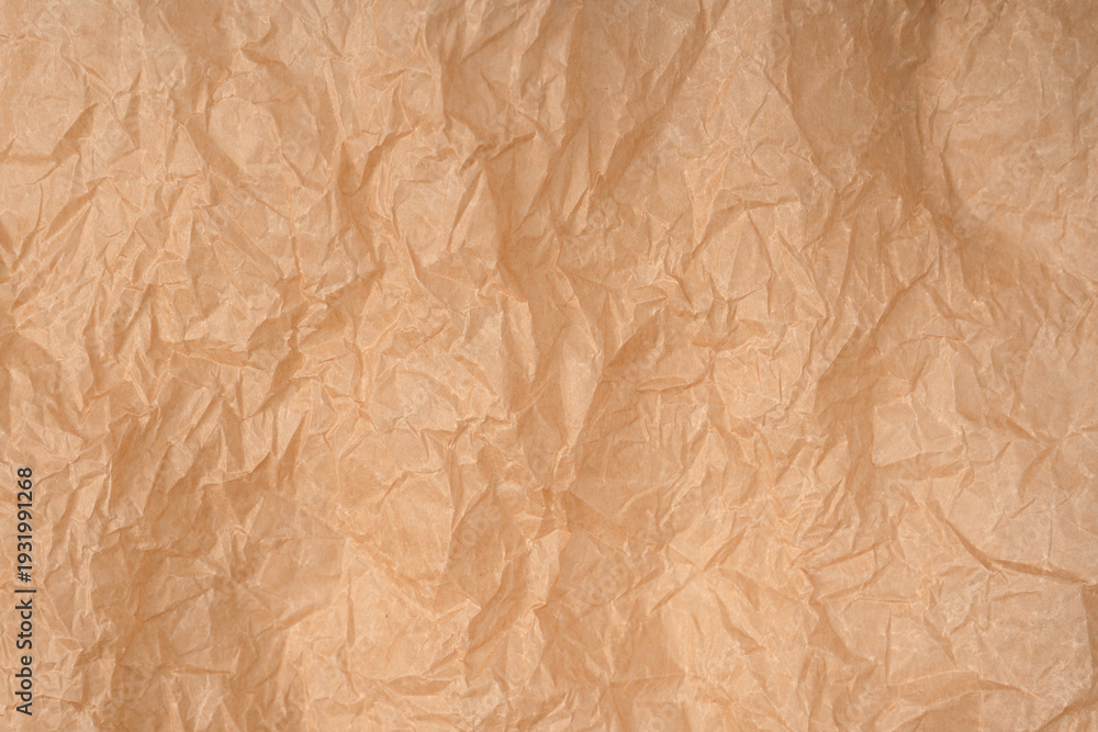 Fototapeta premium Crumpled paper as background. Top view.