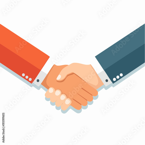 Handshake Agreement: A symbolic depiction of a firm handshake, representing agreement, partnership, and successful collaboration.