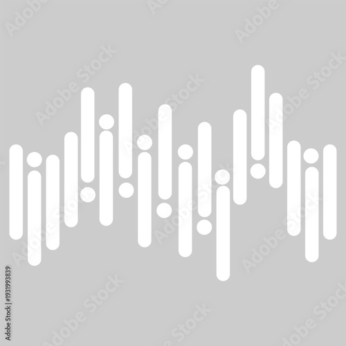 Gray background with round and oval holes.