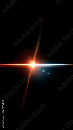 Light leaks Lens flare holographic effect vertical background. Texture of retro film overly, image with scratch, dust and lights