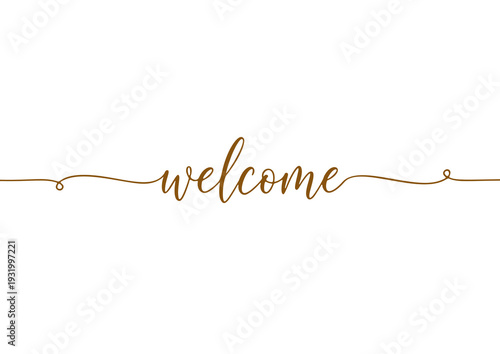 Welcome Typography Stock Illustration