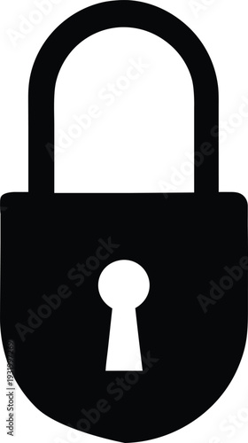 Lock icon collection. Locked and unlocked black line icon set