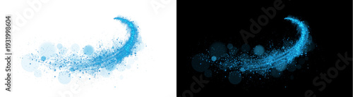 Tableau sur toile PNG image of Mesmerizing swirling trail of vibrant bright blue glowing magical p