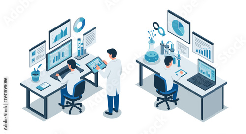 Data analysis and scientific research in modern laboratory setting