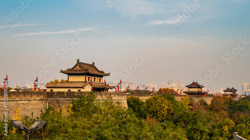 Fényképezés The Xian City Wall, Xian, China