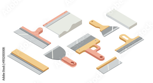 Modern isometric tools for plastering and construction projects