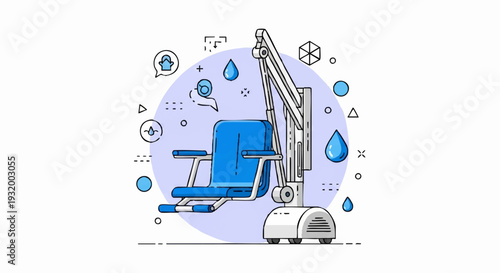 Accessible Pool Lift for Enhanced Water Recreation and Safety.