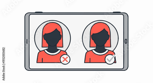 Comparison of two user profiles on a digital device screen.