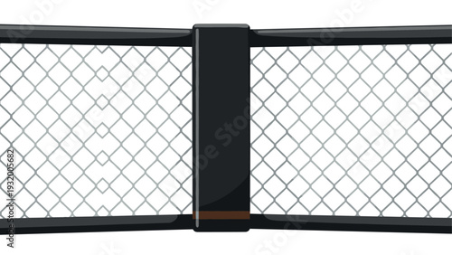 Mixed martial arts cage fence design with mesh pattern for sport arena