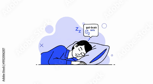 Man sleeping peacefully on a pillow with Zzz symbols.