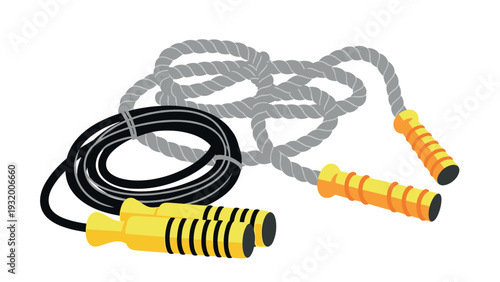 Colorful jump rope design with modern fitness aesthetic