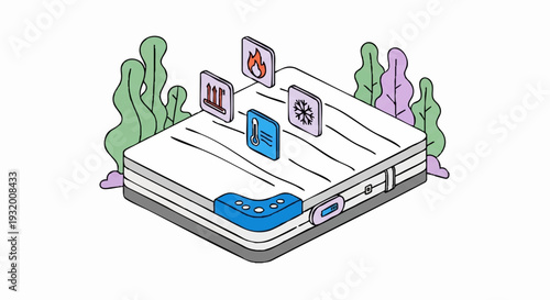 Smart Mattress with Temperature Control and Comfort Features.