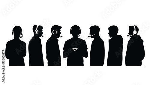 Children Kids Group Silhouette Vector Youth Students Standing Illustration School Children Design EPS Young People Educational Group