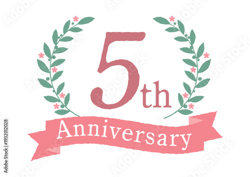 月桂樹のかわいい5周年アイコン