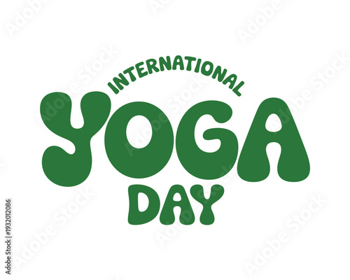 International Yoga Day logo on a white background