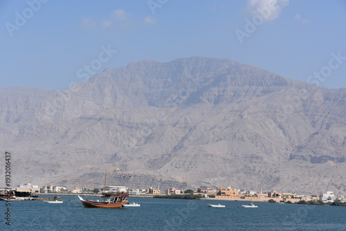 Wallpaper Mural Persian Gulf, Strait of Hormuz, which connects with the Arabian Sea and the Indian Ocean, Coast of the United Arab Emirates, Middle East. Torontodigital.ca