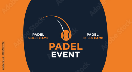 Dynamic Padel Event Design Featuring Bold Typography And Energetic Visuals