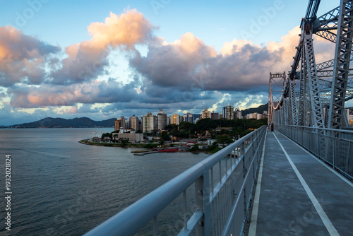 sunset over and bridge  Florianopolis Santa Catarina Brazil Florianópolis