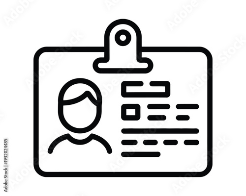 Identification badge icon shows user.