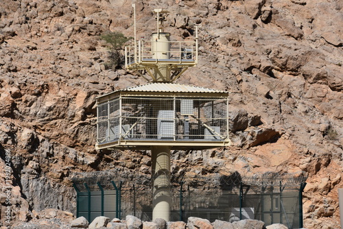 Wallpaper Mural military, guard tower, Persian Gulf, Strait of Hormuz, Arabian Sea, United Arab Emirates coast, Middle East. Torontodigital.ca