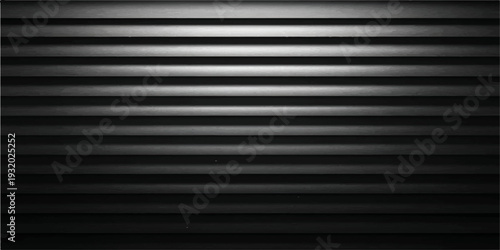 Industrial black and white striped metal texture featuring dark corrugated steel lines and a silver metallic horizontal pattern on a textured gray surface