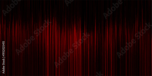 A rich red velvet theater stage curtain with a dark textured fabric backdrop creates an elegant design for cinema and opera show entertainment