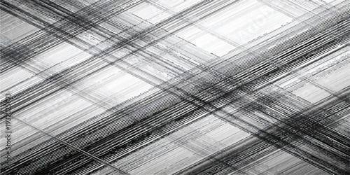 An abstract metal texture background features futuristic steel architecture and glass windows reflecting light within a modern urban building station