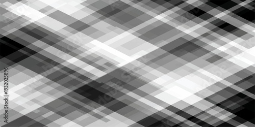 Seamless black and white checkered fabric background featuring a geometric square pattern with a vintage chessboard texture and retro tile design for a classic vector wallpaper backdrop