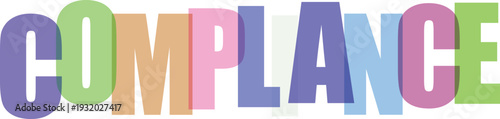 Compliance word in colorful letters