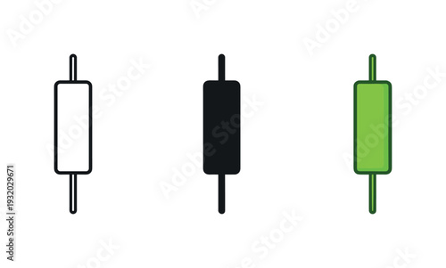 Tracking movement depicted as a financial candlestick bar with wick and body proportions clearly defined in the opening